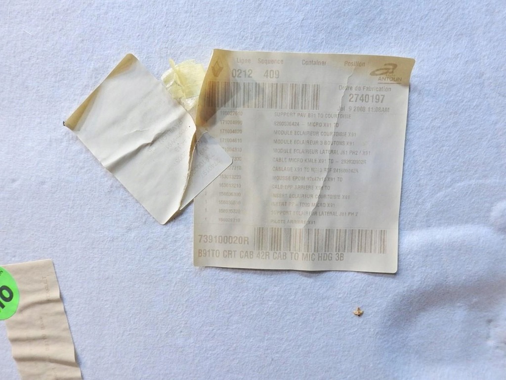 фото №8, Потолок renault laguna iii 739100020r