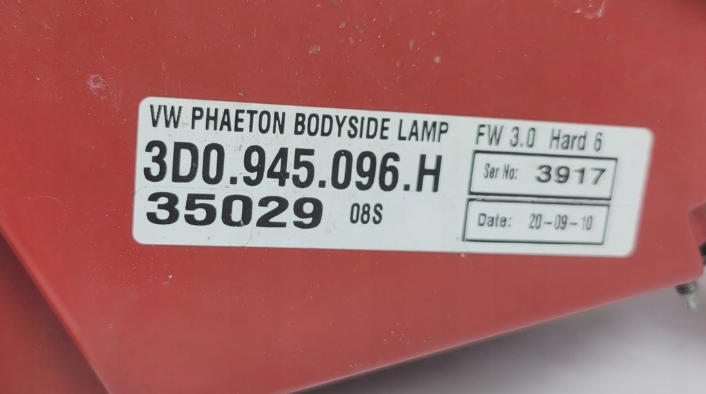 фото №6, Vw phaeton ii lift лампа задняя задняя правая w крыло 3d0945096h europa 10-15r