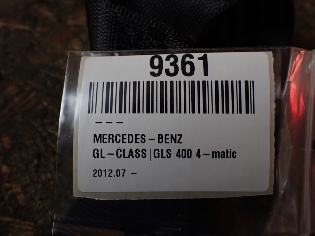 фото №9, Pas безопасности правый задняя mercedes gls ii x166 3.0 17r 9361