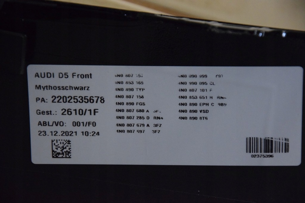 фото №15, Audi a8 d5 4n0 17-r. передний бампер перед