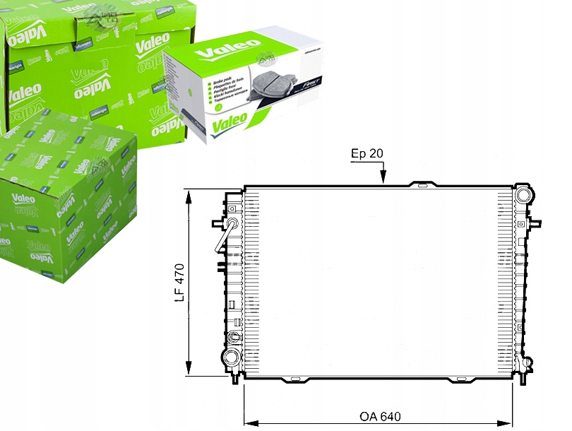фото №1, Valeo радіатор двигуна kia sportage 2.0d 09.04- v