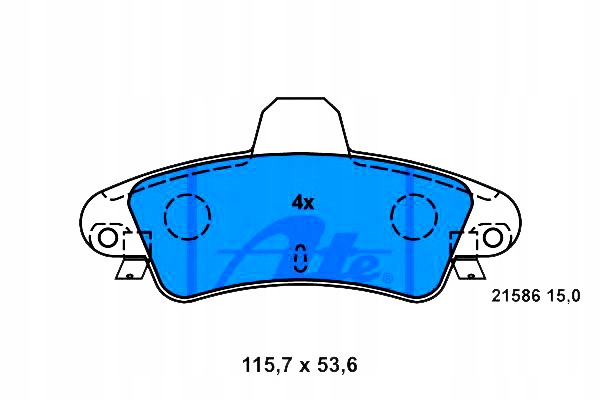 фото №1, Ate тормозные колодки тормозные ford cougar 2.0 16v ec_
