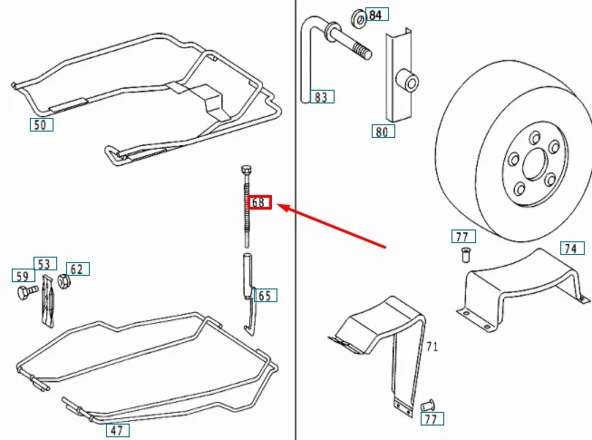 Купить Mercedes-benz sprinter w903 болт крепления колеса запасного a9014030471 oem