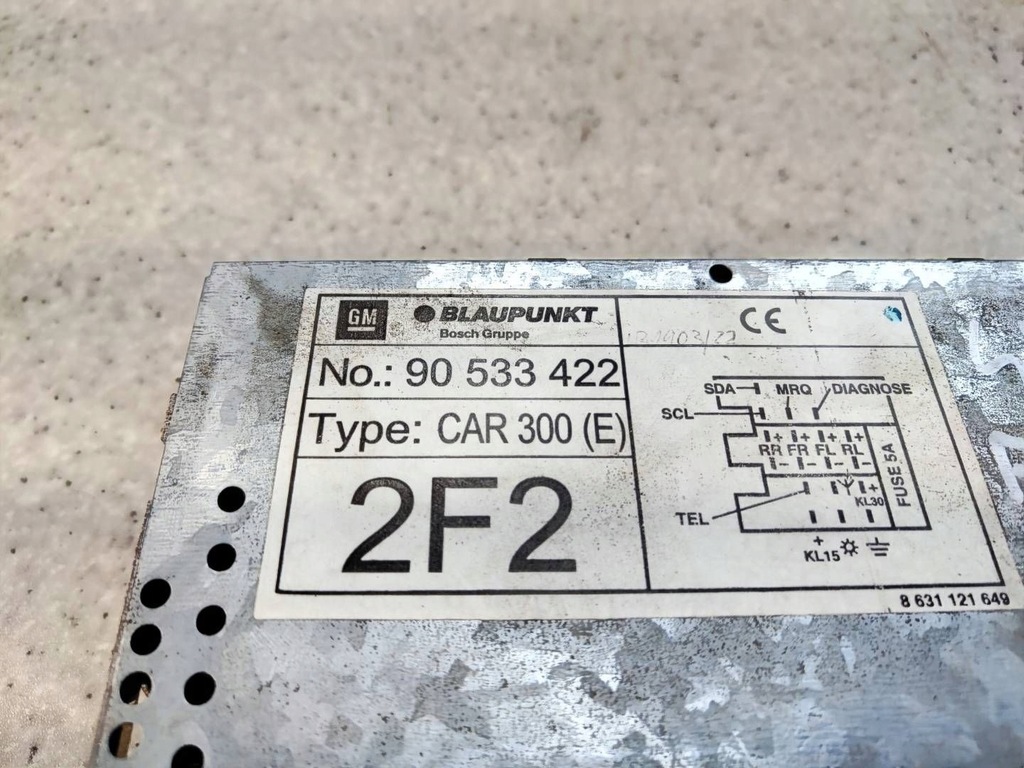 фото №2, Радио радиопроигрыватель blaupunkt opel frontera b car 300