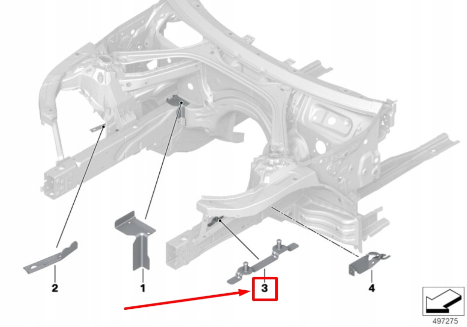 фото №10, Bmw 3 g20, g28 кронштейн рейлинг крыла 7488043 41007488043