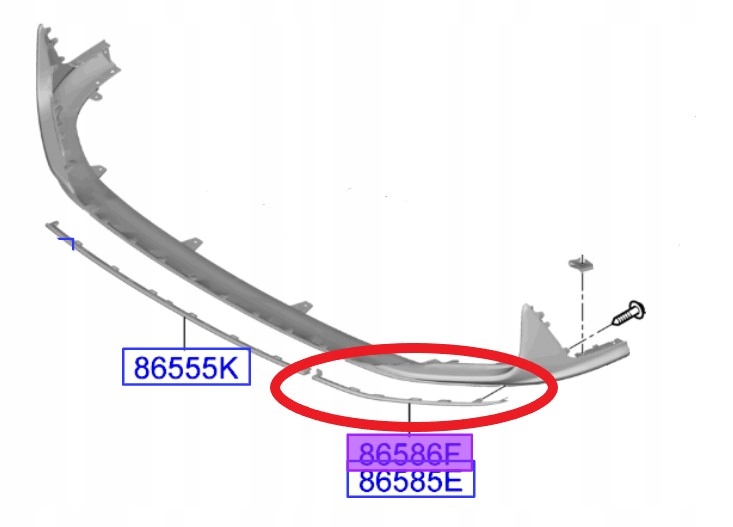 фото №1, Молдинг нижняя бампера перед pr hyundai i30 2020-