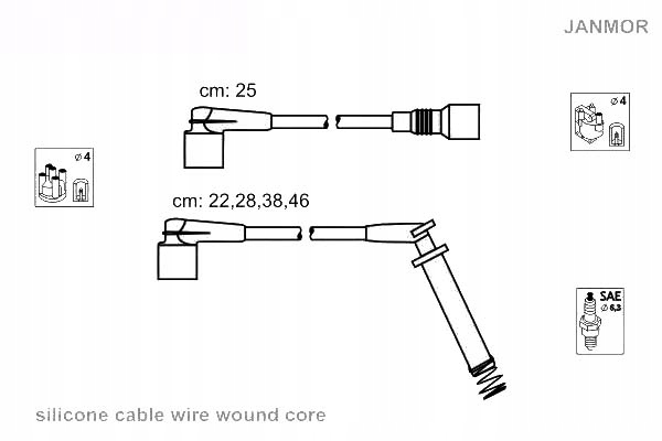 фото №2, Janmor дроти запалювання opel corsa хетчбек 1.6