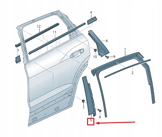 Купить Audi e-tron gen молдинг стойка b правая 4ke839902