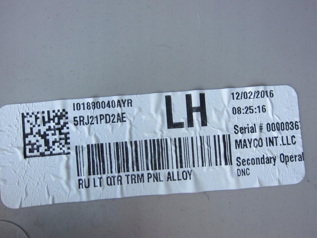 фото №8, Chrysler pacifica 2017 обшивка оббивка багажника