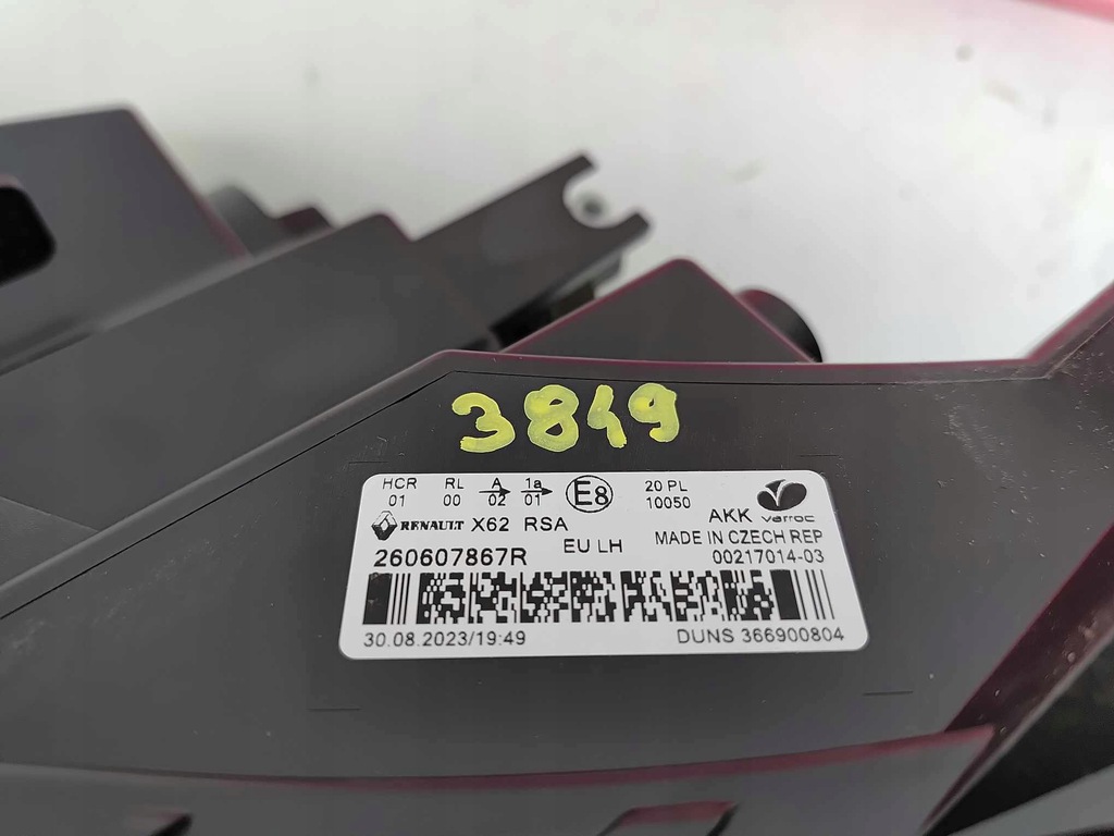 фото №9, Renault master iv 20- лампа ліва перед передня nowa оригінальний номер 3849