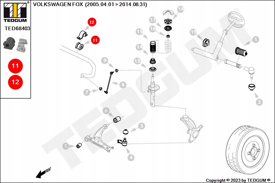 фото №8, Резинки стабилизатора tedgum ted68403