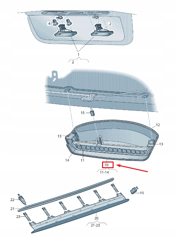 фото №1, Skoda rapid nh rear third brake центральный стоп light 5jh945097d9b9