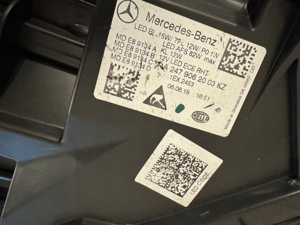 фото №4, Mercedes bklasa w247 права лампа full led multibeam