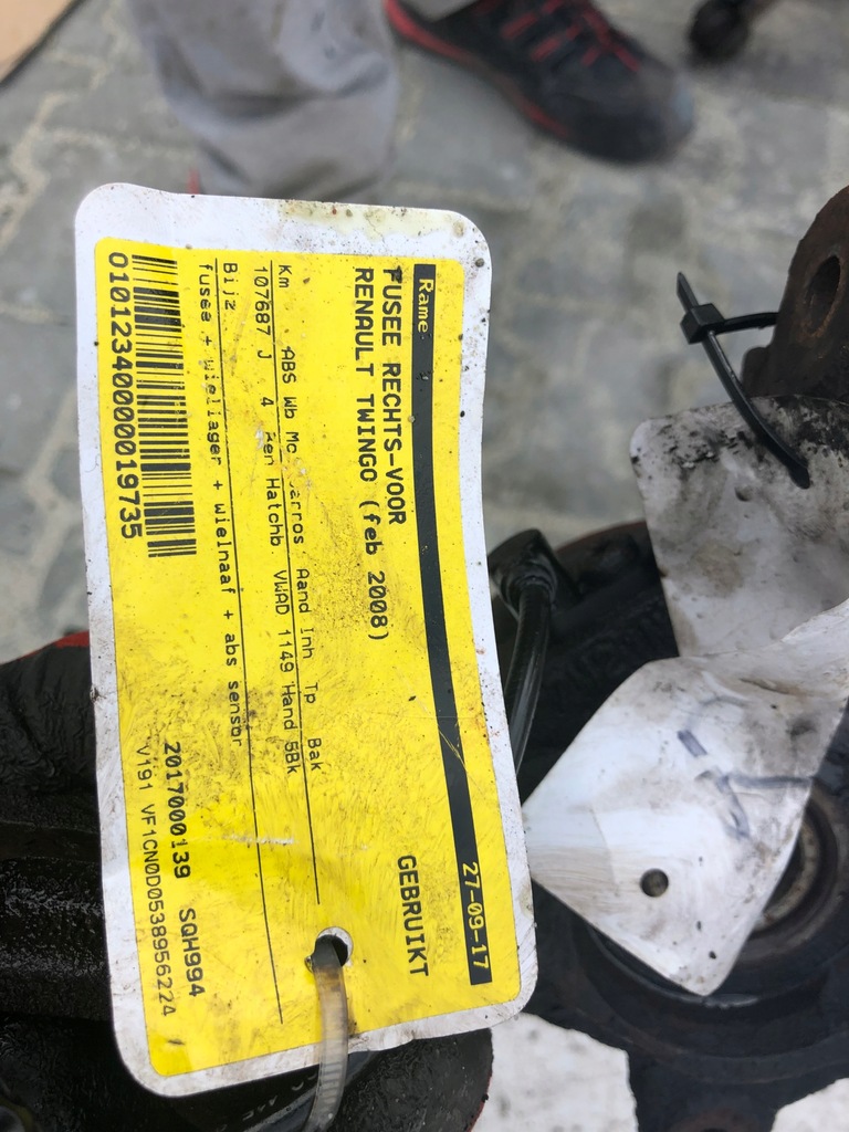 фото №4, Поворотный кулак ступица перед правая renault twingo ii 2