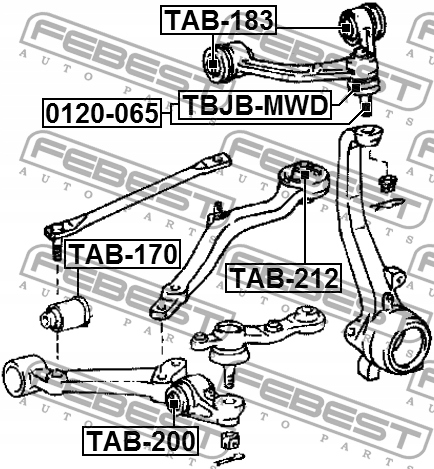 фото №3, Втулка рычага перед febest do lexus is 200 300