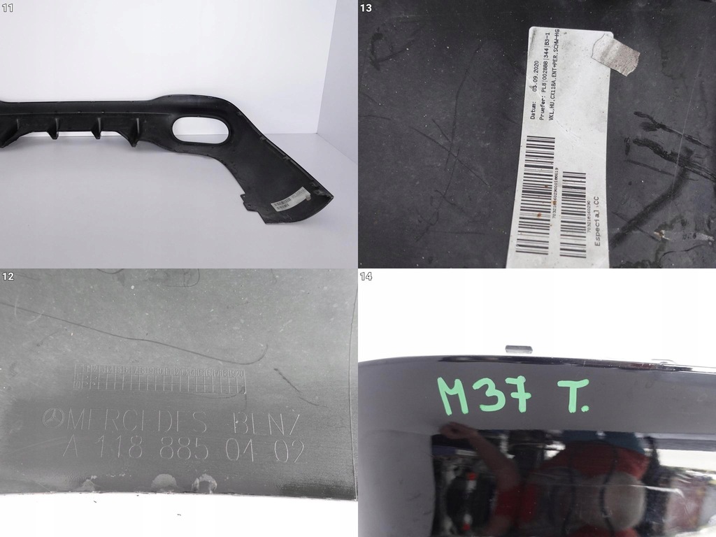 фото №12, Mercedes cla c118 35 amg 19- спойлер w бампер задня