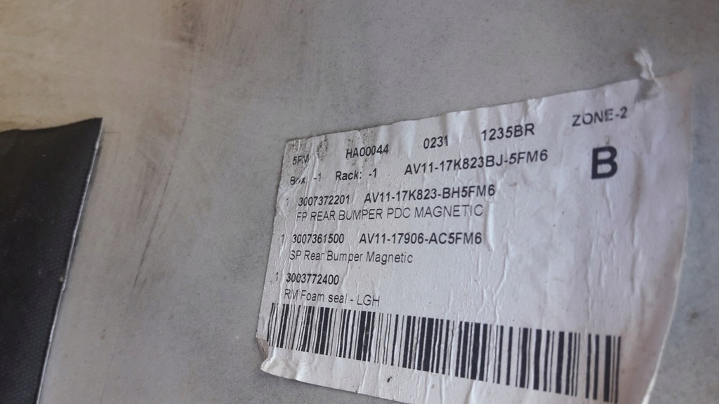 фото №10, Бампер ford b-max задняя задний pdc 2012-