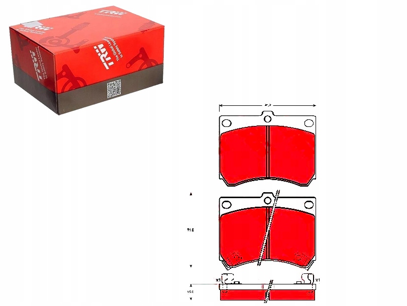 фото №1, Гальмівні колодки гальмівні mazda перед mx-3 trw