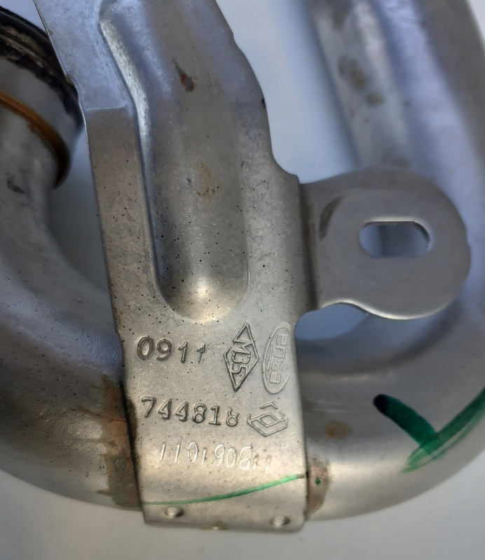 фото №2, Труба выхлопных газов egr renault 744818 note e11 1.5 dci