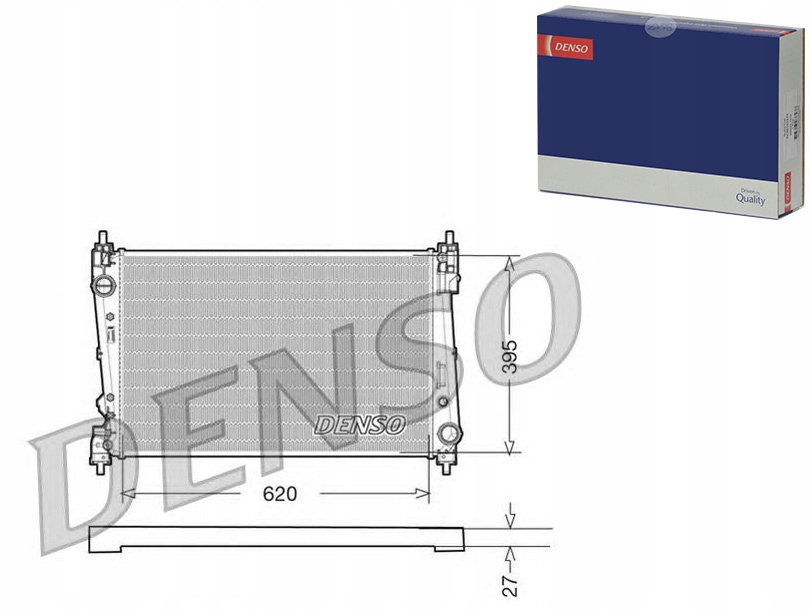 фото №1, Dendrm09112 радиатор двигателя fiat bravo ii, doblo