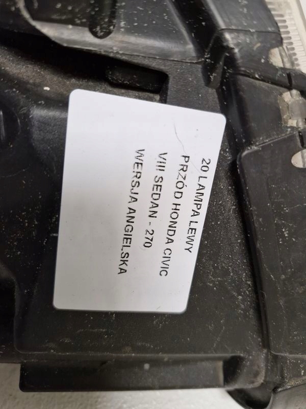 фото №7, Honda civic 8 viii sedan лампа левый перед левая передняя фара uk