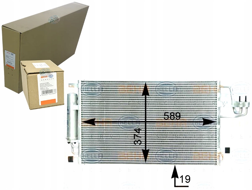 фото №1, Behr hella конденсатор радіатор кондиціонера