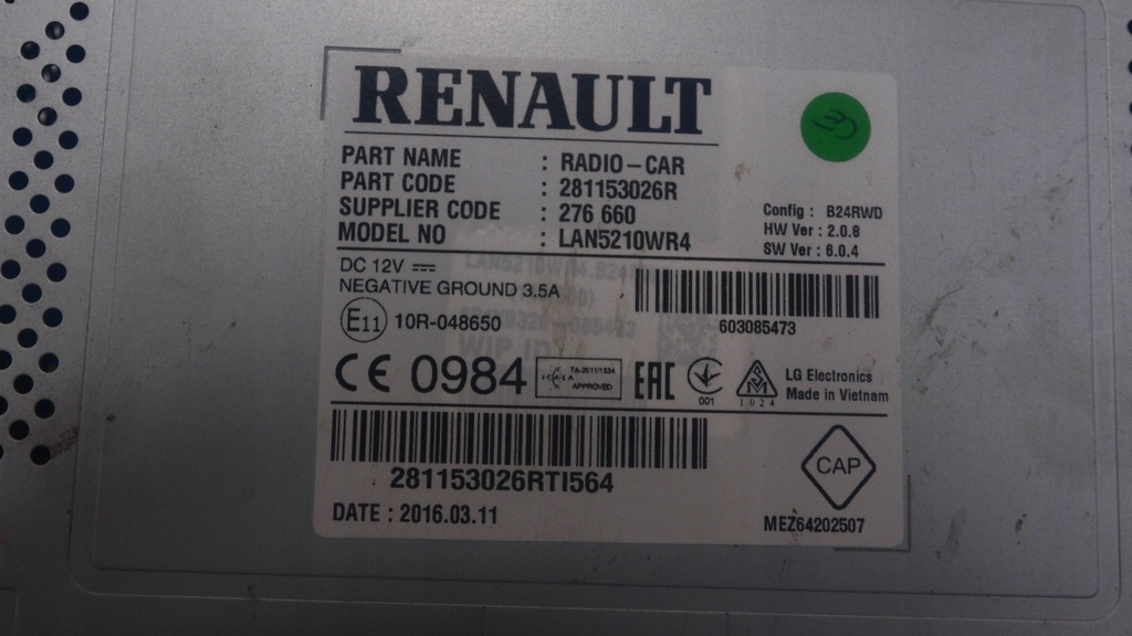 фото №7, Clio iv captur радио cd навигация 281158826r