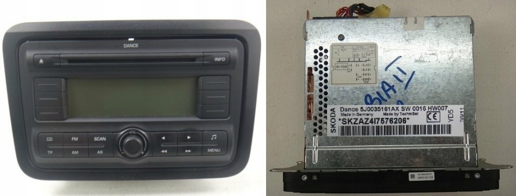 фото №1, Skoda fabia ii 09 r радиопроигрыватель cd