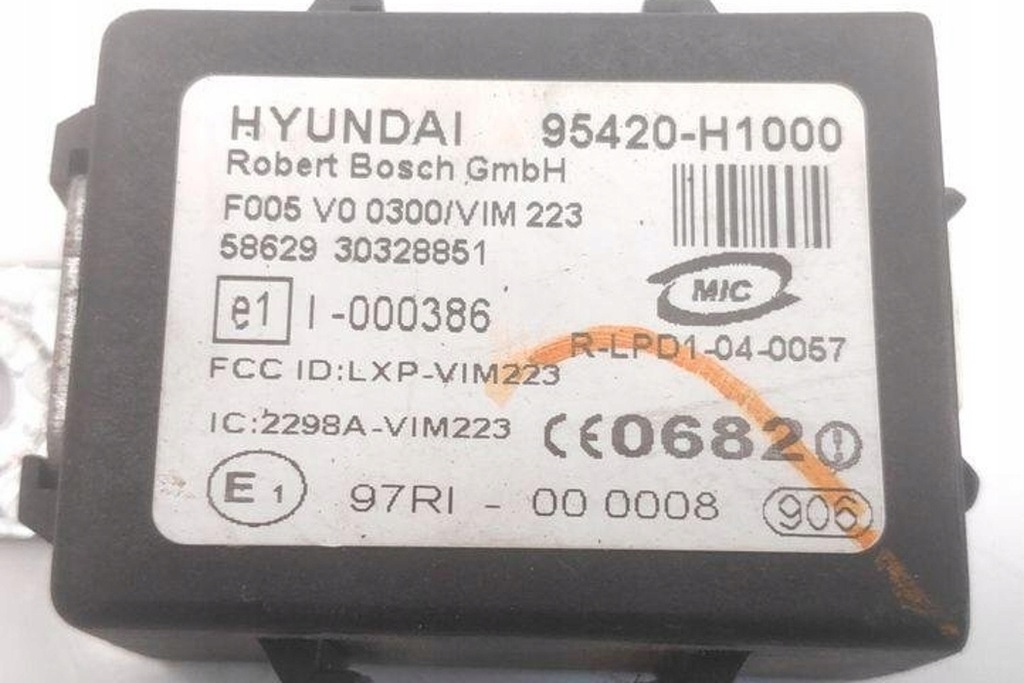 фото №8, Модуль імобілайзер hyundai grandeur ii 95420h1000 3.34l бензиновий 127kw 2006