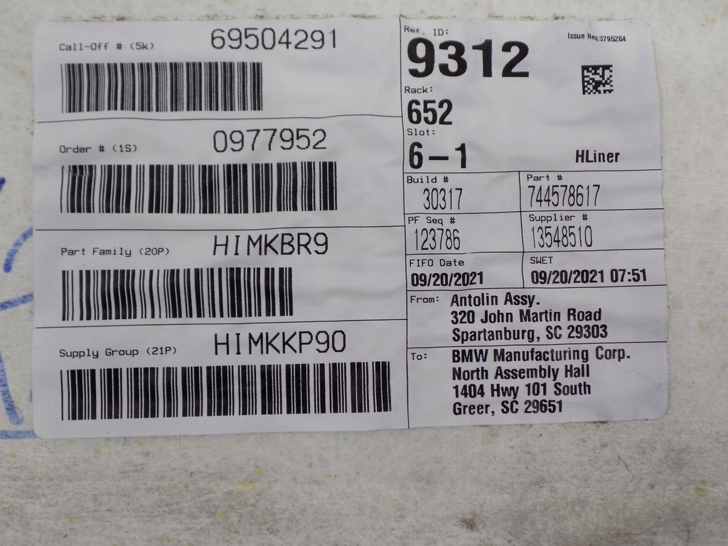 фото №9, Bmw x4 g02 потолок czarna m-pakiet do восстановление po срабатывании шторка