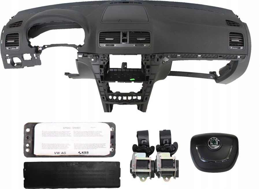 фото №1, Приборная панель консоль подушка безопасности ремни skoda yeti