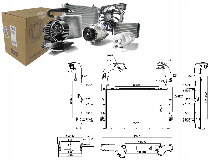 фото №1, Интеркулер радиатор воздуха впускной scania p g r t