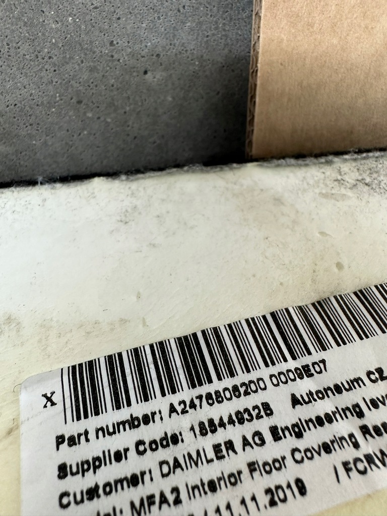 фото №10, Обшивка задняя, коврик задняя, mercedes b klasa w247 m, gla w247, h247