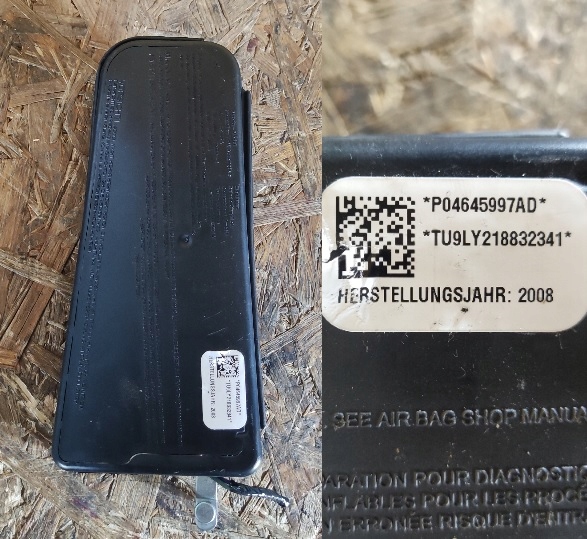 фото №1, Подушка безопасности w сиденье левый chrysler voyager v