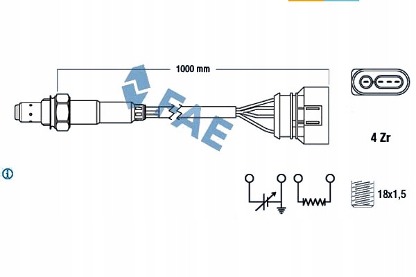 фото №1, Fae датчик лямбда-зонд seat alhambra cordoba cordoba var