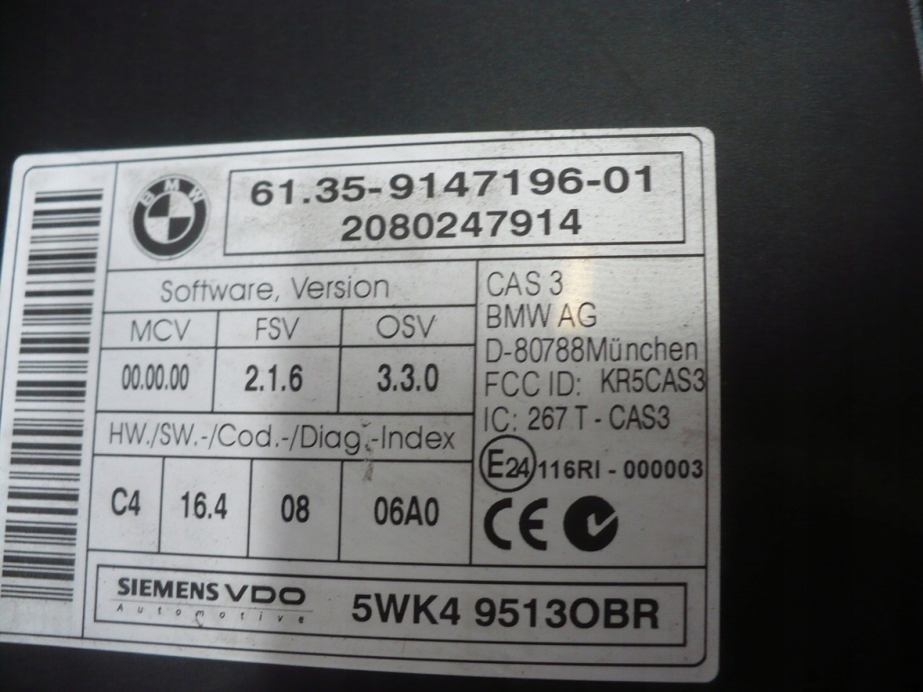 фото №2, Блок управления 9147196-01 mini cooper one r56 1.6 16v 07r