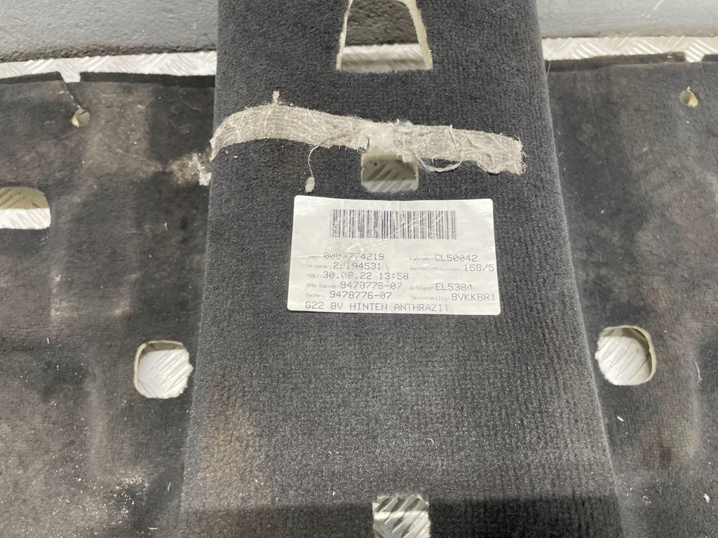 фото №8, Bmw g22 g82 коврик задняя часть обшивка задняя 9478776