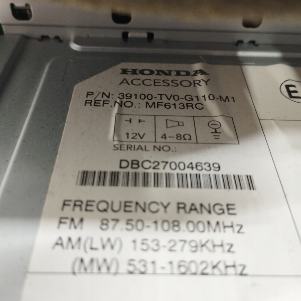 фото №2, Honda civic ix радио cd mf613ra