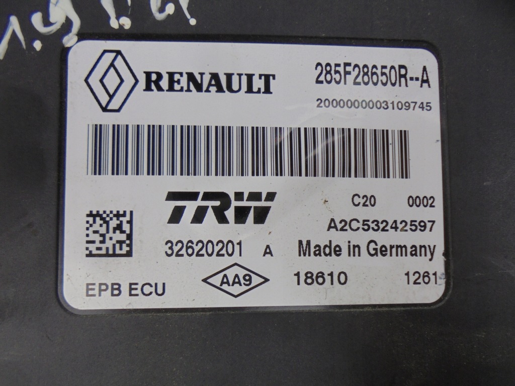 фото №4, Модуль гальма ручного 285f28650r renault scenic iii