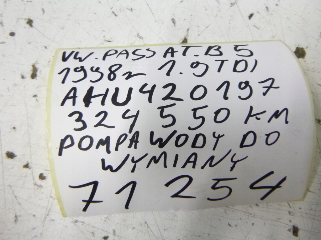 фото №8, Двигун volkswagen passat 1.9tdi ahu kompletny !!! 90km 98r.