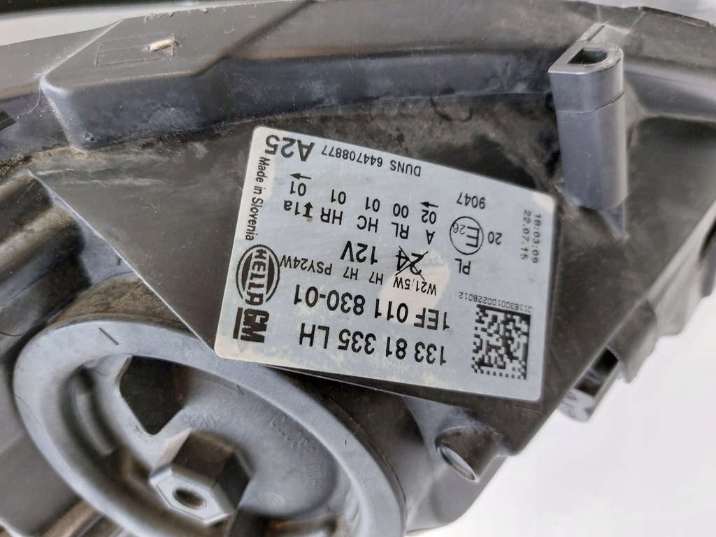 фото №11, Opel corsa e лампа ліва перед 1ef011830 оригінал