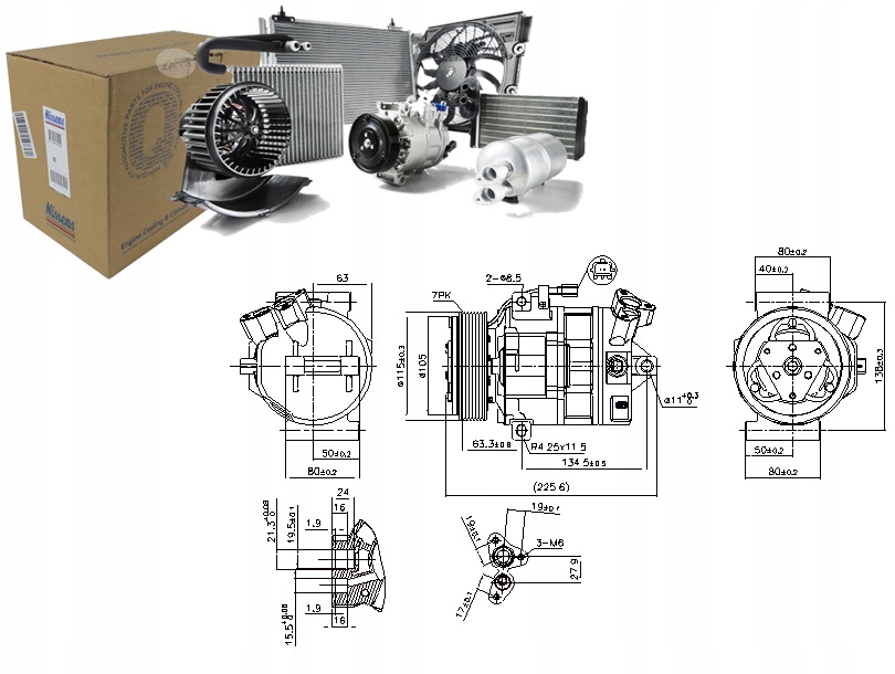 фото №1, Компресор кондиціонера nissan primastar opel vivaro a renault espace