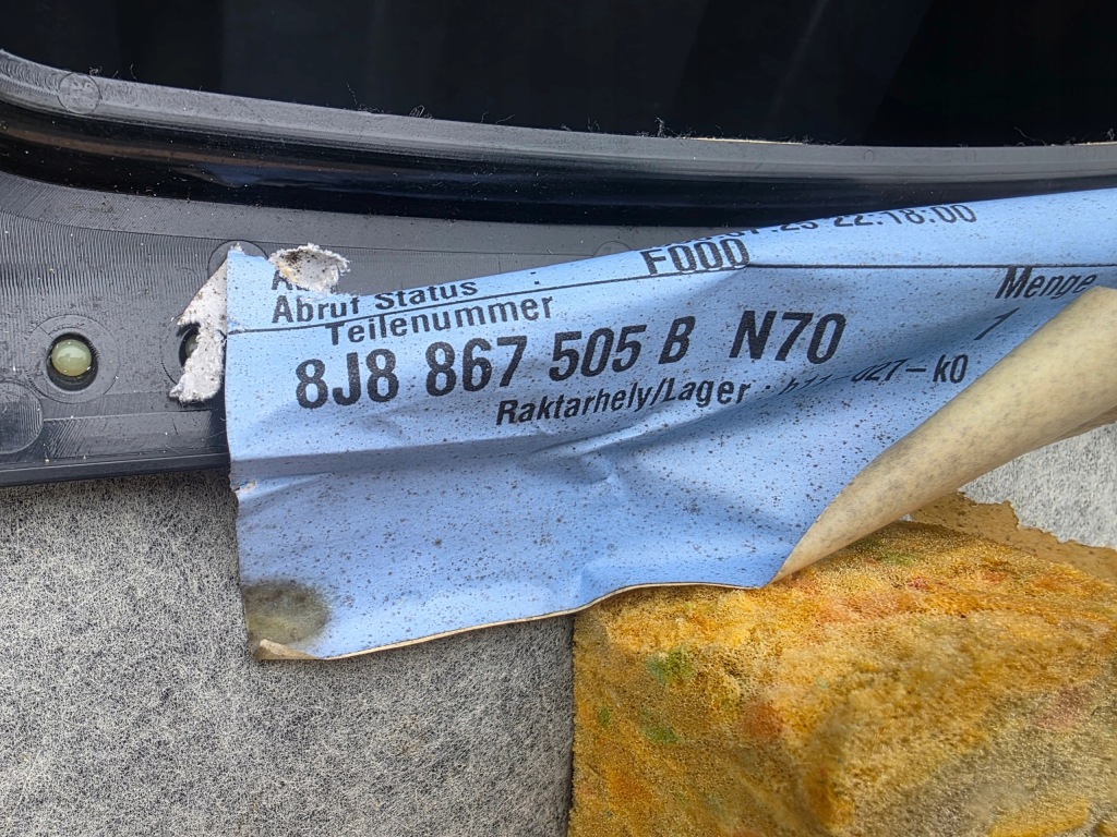 Купити Стеля audi tt tts 8j s line комплект 8j8867505b n70 soul оригінал !!!