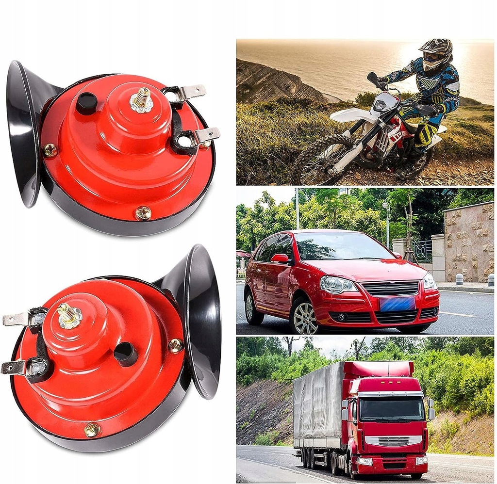 фото №13, 2 x водонепроницаемый клаксон автомобильный snail horn