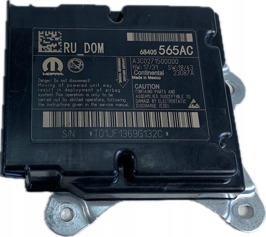 фото №1, Chrysler pacifica ii 16- блок керування подушок модуль подушка безпеки 68405565ac
