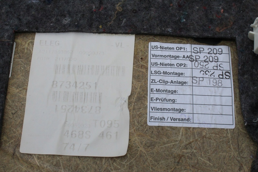 фото №8, Обшивка двері правий задня mercedes w211 nappa