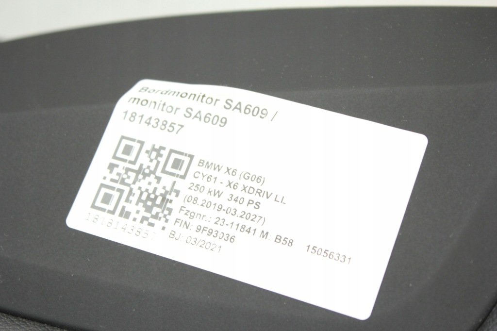 фото №6, Приборная панель консоль приборная hud bmw g05 g06 g07 контактная группа замка зажигания