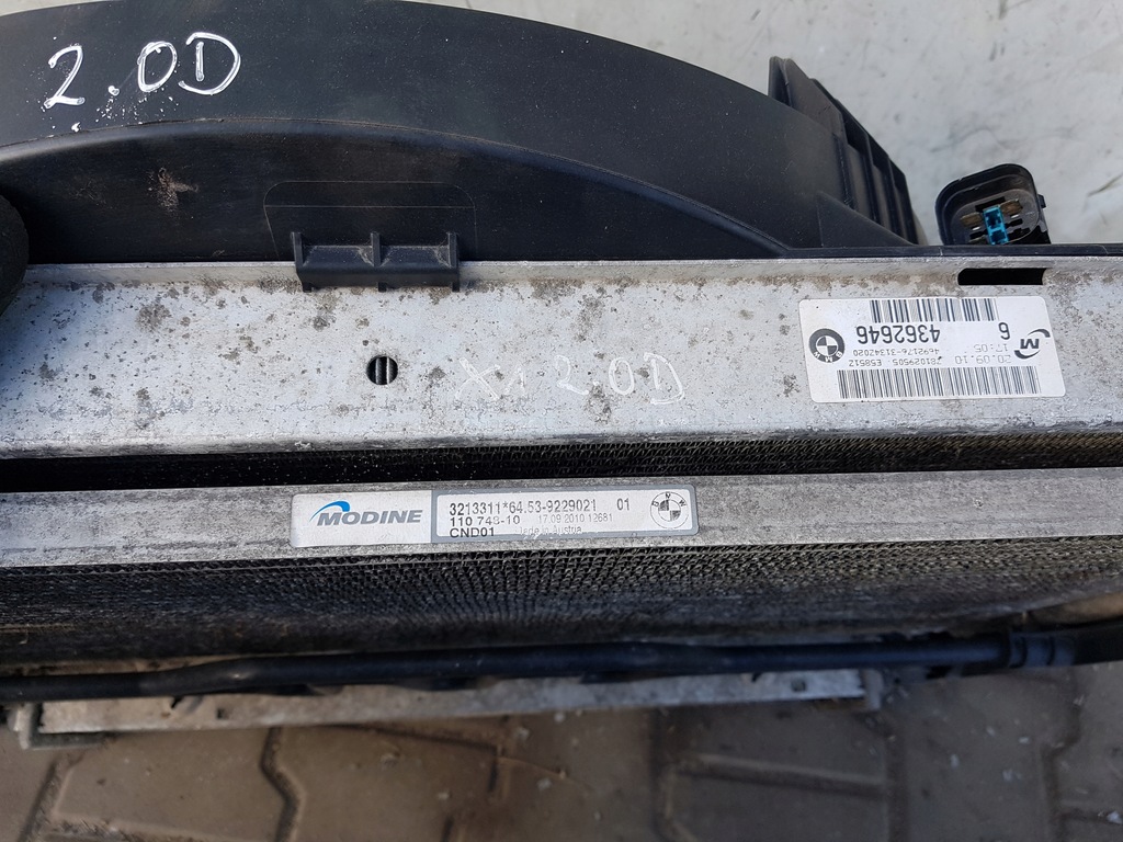 фото №10, Bmw x1 e84 09-14r 2.0 d радіатор вентилятор
