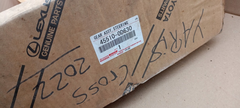 фото №6, Рейка рульова трансмісія toyota yaris cross nowa 45510-0d630 nsk01043 oryg