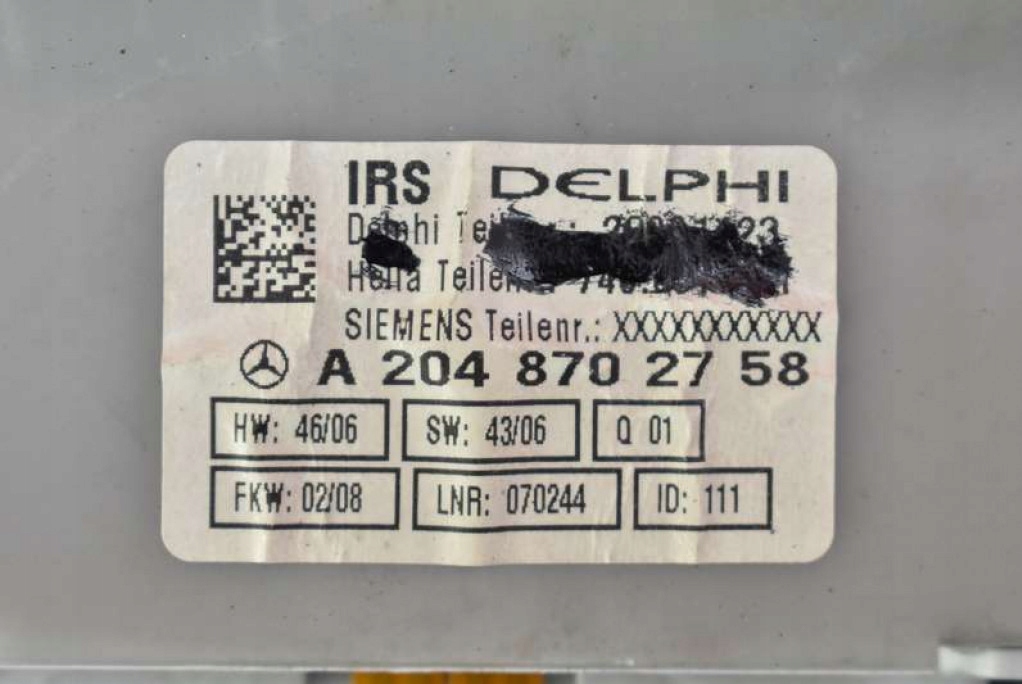 фото №8, Лампа освітлення салону перед a2048208501 mercedes c-klasa w204 07-12